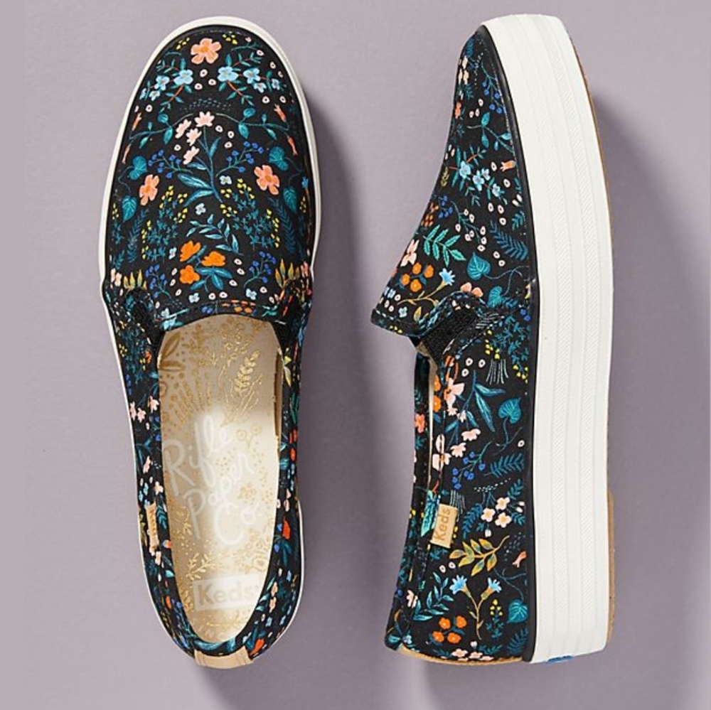 Keds x Paper Rifle Co Floral Slip On Sneakers